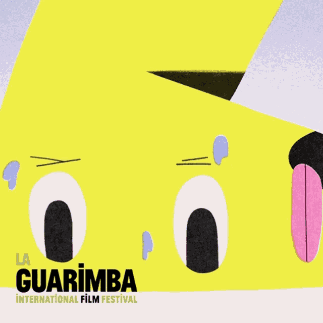 a poster for the guarimba international film festival with a yellow face