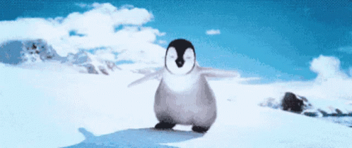 Penguin Super Happy GIF
