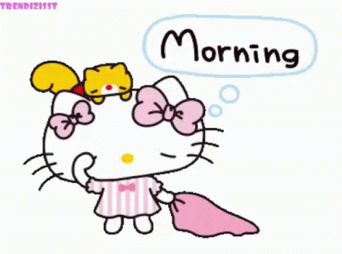Good Morning Sleepy GIF - Good Morning Sleepy Hello Kitty GIFs