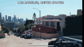 a picture of los angeles united states is displayed on a screen