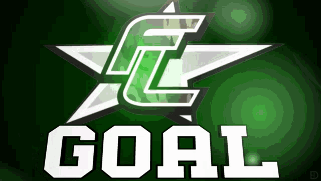 a green background with a star and the word goal on it