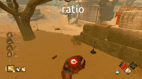 a video game with the word ratio on the bottom right