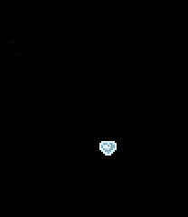 a pixel art of a heart with a bottle of water in the middle .
