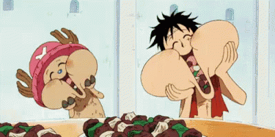吃货 路飞 海贼王 吃 胖 好饱 GIF - Foodie Luffy One Piece GIFs