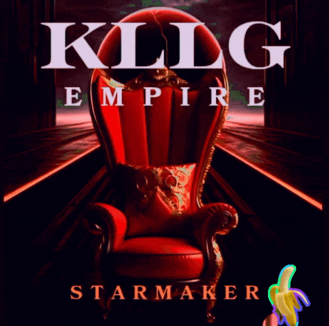 a king empire starmaker poster with a red chair