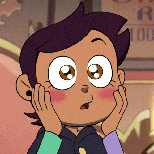 a close up of a cartoon character with a sign behind her that says ' b '