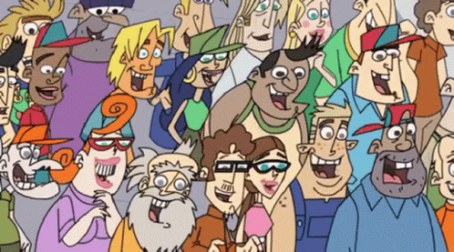 Johnny Test Crowd GIF - Johnny Test Crowd Laughing GIFs
