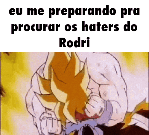 a cartoon character with the words eu me preparando pra procurar os haters do rodri on the bottom
