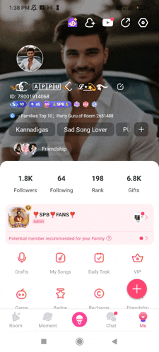 a screenshot of a man 's profile on a phone