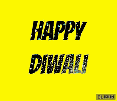 a yellow background with the words happy diwali written in black