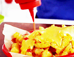 Yasss GIF - Fries Ketchup Cheese GIFs