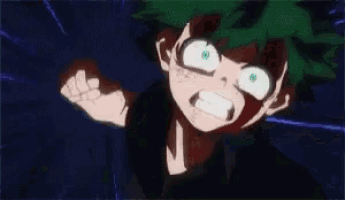 a close up of a person 's face with a green lightning bolt coming out of it .