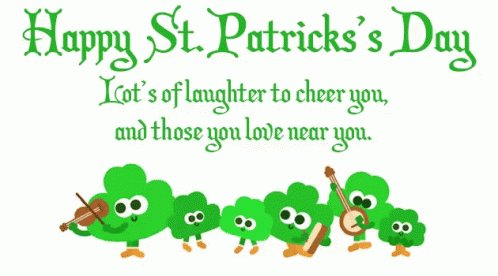 Clover Leaf Happy St Patricks Day GIF - Clover Leaf Happy St Patricks Day Lots Of Laughter To Cheer You GIFs
