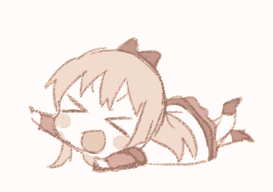 a drawing of a girl laying on her stomach with her eyes closed .