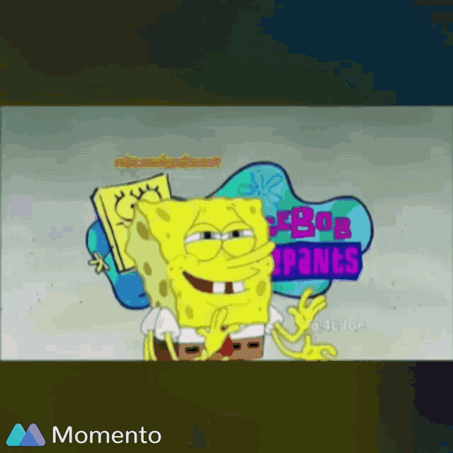 a picture of spongebob from spongebob squarepants on a screen