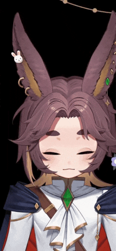 a cartoon character with bunny ears and a rabbit earring