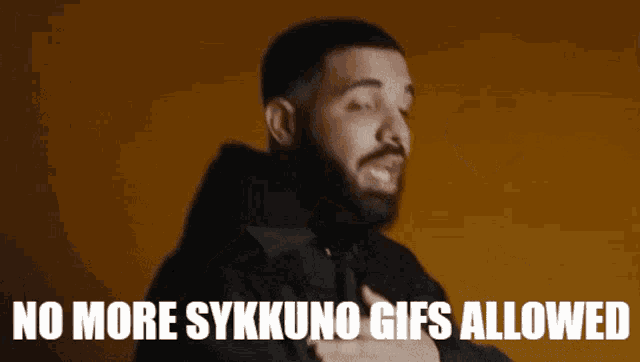 a picture of a man with the words no more sykkuno gifs allowed above him