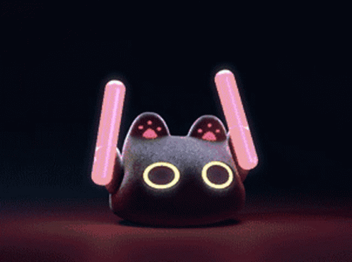 Dancing Cat Glow Stick GIF - Dancing Cat Glow Stick Cat GIFs