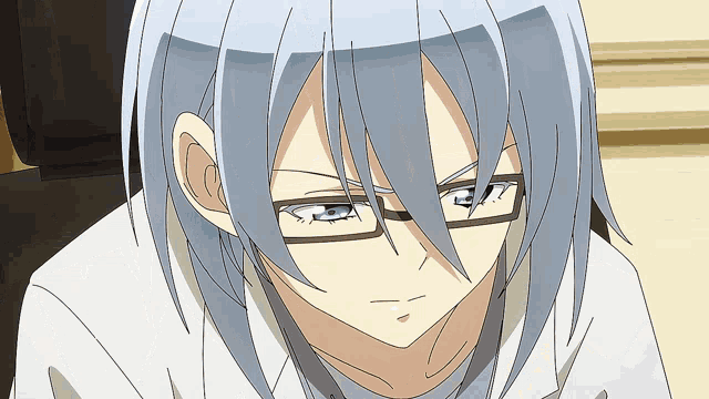 a close up of a person with glasses and long hair