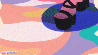 a colorful background with the word aespa gifs on the bottom