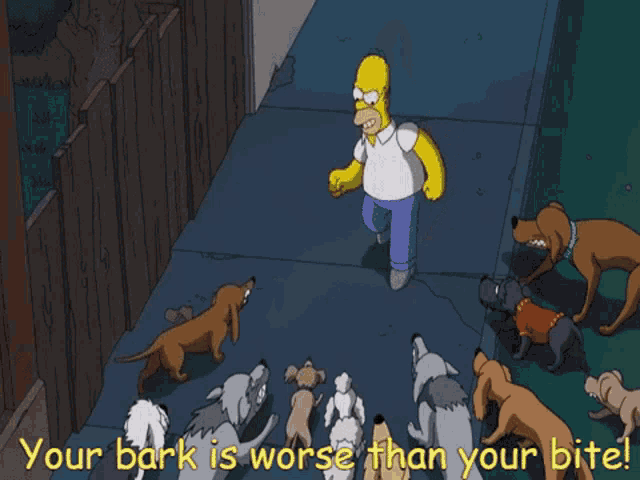 The Simpsons Homer Simpson GIF - The Simpsons Homer Simpson Bark Worse Than Bite GIFs