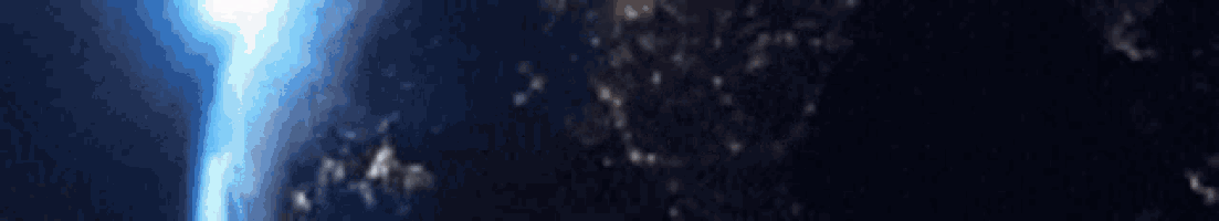 a white square is floating in the middle of a dark blue space .