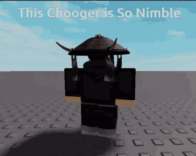 a screenshot of a video game character with the words this chooger is so nimble