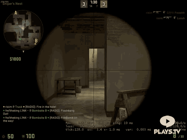 a video game is being played on playstv and the player is shooting