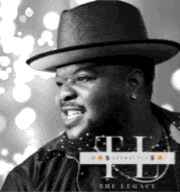a black and white photo of a man wearing a hat that says legacy