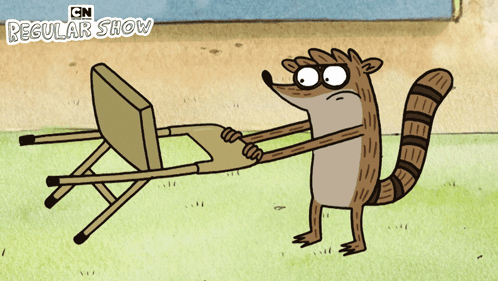 Throwing The Chair Rigby GIF - Throwing The Chair Rigby Regular Show GIFs