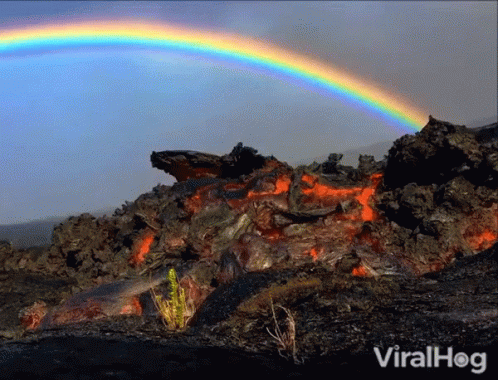 Volcano Rainbow GIF - Volcano Rainbow Lava GIFs
