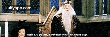 With 472 Polnts, Slytherin Wins The House Cup..Gif GIF - With 472 Polnts Slytherin Wins The House Cup. Maggie Smith GIFs