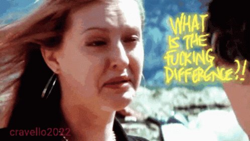 What Is The Fucking Difference Katharine Isabelle GIF - What Is The Fucking Difference Katharine Isabelle Insomnia Movie GIFs