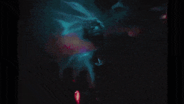 a man with dreadlocks is standing in front of a crowd of people in a club .