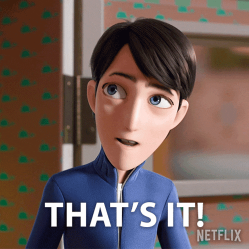 a cartoon character says that 's it netflix on the bottom