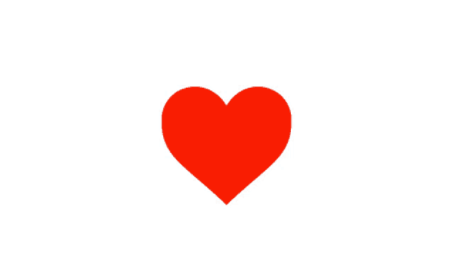 a red heart on a white background