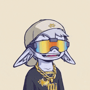a drawing of a cartoon character wearing sunglasses