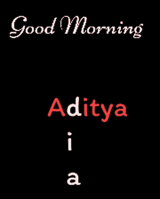 a black background with the words good morning l kart be n on it