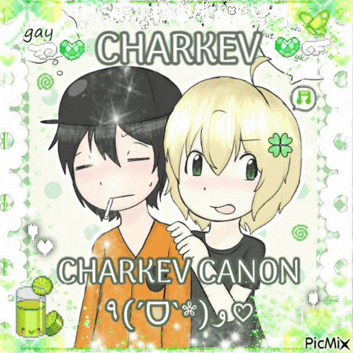 a picture of a boy and girl with the name charkev canon