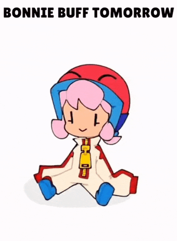 a cartoon of bonnie buff sitting on the floor