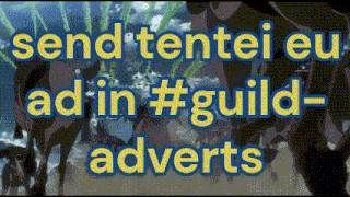 a sign that says " send tenten eu ad in #guild-adverts "