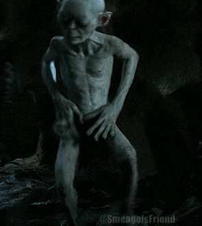 a picture of a naked man with smeagolsfriend written on the bottom right