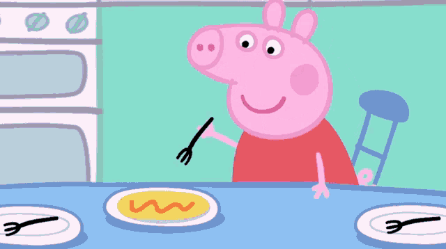 Peppa Pig Pancake GIF - Peppa Pig Pancake Delicious GIFs