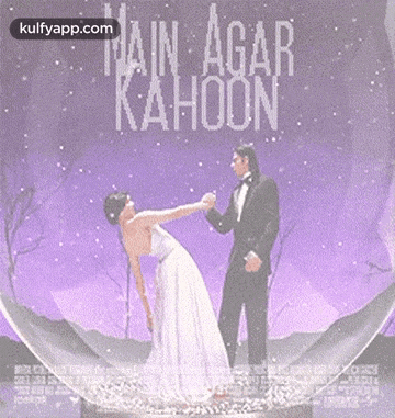 a movie poster for main agar kahoon shows a man and a woman dancing