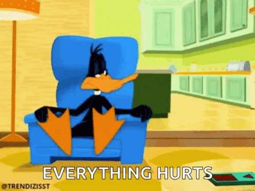 Daffy Duck Back Pain GIF - Daffy Duck Back Pain Trendizisst GIFs