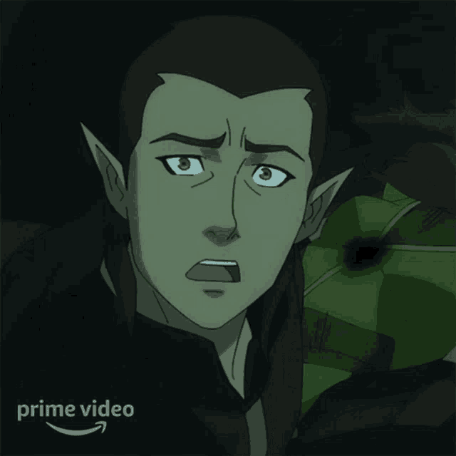 a cartoon of a man with a surprised look on his face is from prime video