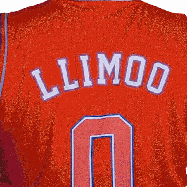 a person wearing an orange jersey with the name llinoo on it