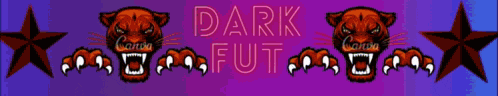 a banner that says dark fut with a picture of a tiger