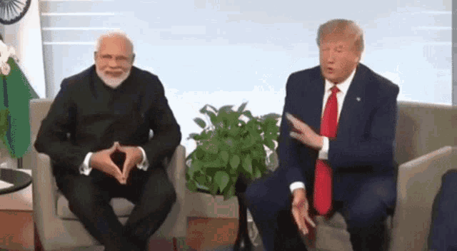 Narendra Modi Donald Trump GIF - Narendra Modi Donald Trump Fun GIFs
