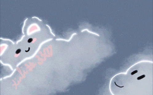 Cute Clouds Kawaii Clouds GIF - Cute Clouds Kawaii Clouds Doodle Clouds GIFs